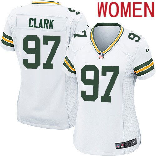 Women Green Bay Packers #97 Kenny Clark White Nike Game NFL Jersey